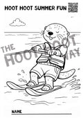 FREE Summer Fun Colouring Download - Water Skiing
